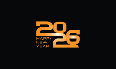2026 happy new year logo text design set 2026 number design template collection