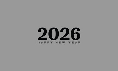 2026 happy new year logo text design set 2026 number design template collection