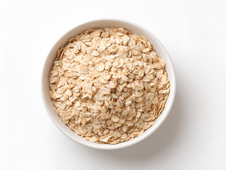 Oat and bran cereal top view minimal