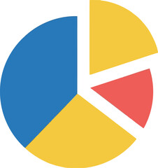 Obraz premium Colorful pie chart data visualization growth analysis business concepts vector