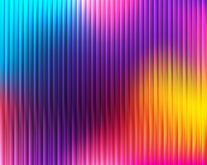 Thousand glass ripple effect background with vibrant gradient lines blending blue, purple, pink, and yellow tones for colorful modern abstract design and creative digital art. Vector illustration.