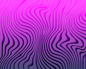 Thousand glass ripple effect background with wavy layered lines blending purple, magenta, and pink tones for modern elegant abstract gradient design and digital art. Vector illustration.