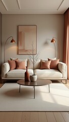 Stylish modern living room with elegant decor