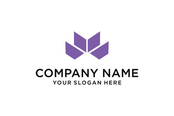 Naklejka premium Modern Abstract Geometric Purple M Letter Logo Design Template for Business Branding