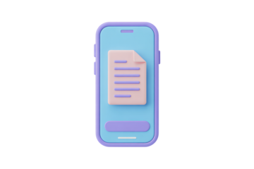 Modern smartphone interface displaying document, perfect for business apps, digital contracts, and secure online transactions, ready to streamline your workflow