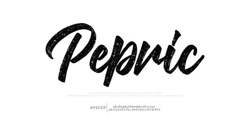 Pepric signature Font Calligraphy Logotype Script Brush Font Type Font lettering handwritten
