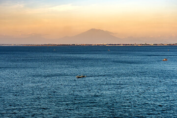 Fototapeta premium View of Mt Agung from Uluwtu, Bali, Indonesia
