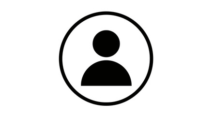 Solid Black Generic User Profile Avatar Circle Icon