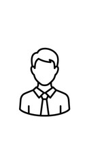Professional User or Businessman Profile Icon