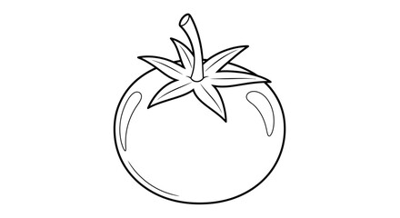 Outline Tomato Icon PNG – Vegetable Food Sketch Drawing Clipart