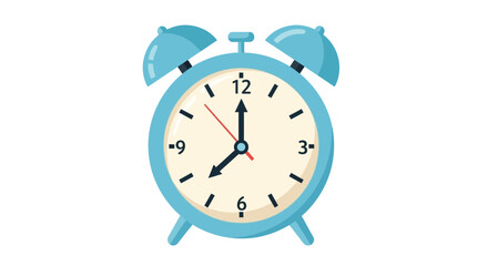 Blue Retro Alarm Clock Icon PNG – Time Wake-Up Deadline Timer Graphic