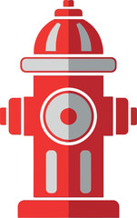 Red fire hydrant illustration safety equipment urban object vector
