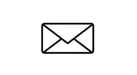 Simple Outline Icon of an Email Envelope