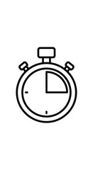 Outline Stopwatch Timer Icon PNG – Sport Race Quick Time Vector