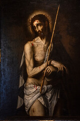 Ecce Homo, ca. 1600, oil on canvas, Christ whipped and wearing a crown of thorns, Huesca Diocesan...