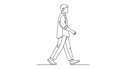 Outline Bearded Man Sitting Icon PNG – Casual Pose Male Figure Vector