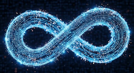 Digital Infinity Loop Connecting Future Technology with Interconnectivity Concepts