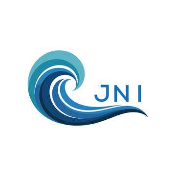 Abstract Water Wave Logo Branding, JNI Later Logo, Creative Ocean Wave Symbol with Text 
