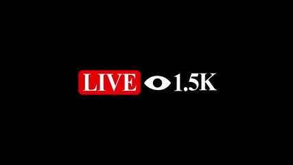 Social media live animation 4k on alpha channel. Pop up animation of live reaction icons. Social media live streaming
