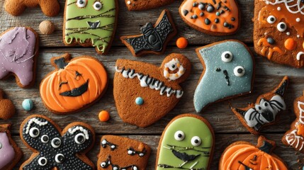 spooky gingerbread cookies for halloween