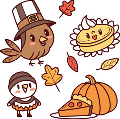 Cute Thanksgiving Characters