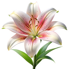  Lily Flower on a isolated  white background.PNG