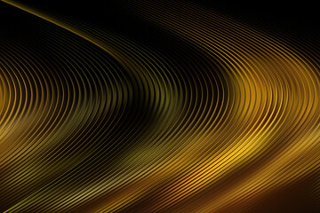 Obraz premium Golden Wave Lines Abstract Metallic Background Design