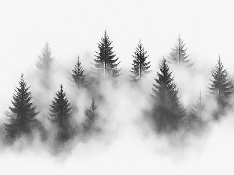 The watercolor painting depicts a landscape of a mountain shrouded in fog with a branch, reminiscent of Asian art styles
