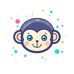 A modern website icon presentation features the monkey zodiac symbol