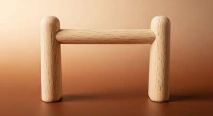 Abstract Wooden Structure on Graduated Background with Grain Detail Focus