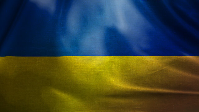 Ukraine waving flag 3d illustration