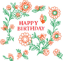 birthday wish with a flower card