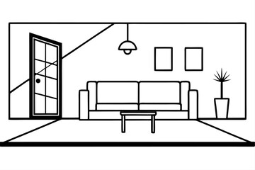 Ultra modern living room interior