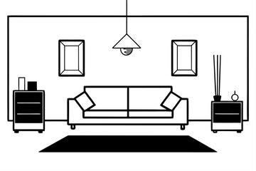 Ultra modern living room interior