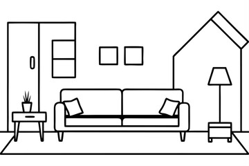 Ultra modern living room interior