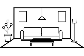 Ultra modern living room interior