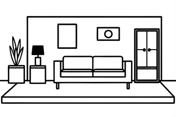 Ultra modern living room interior