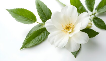 white rose flower isolated on white background