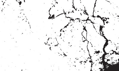 Grunge texture background with cracks and spots isolated on transparent background