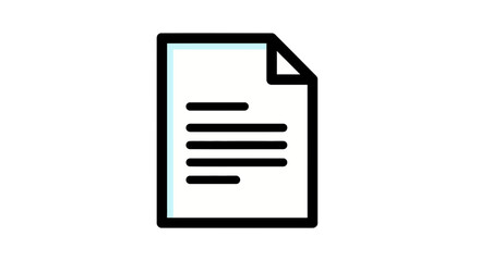 Fototapeta premium Document Icon With Simple Layout Design For Business, Concepts, And Communication
