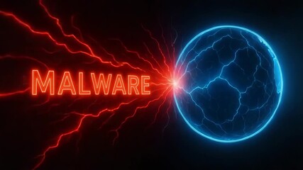 A digital illustration depicting malware with neon lighting effects, emphasizing cyber threats and digital security challenges. - Powered by Adobe
