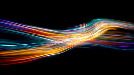 Long Exposure Light Painting Effect Abstract Background Speed Energy Stream