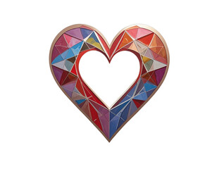 heart made of red and yellow beads