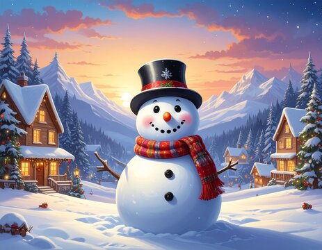 snowman in the winter,karda bir kardan adam 