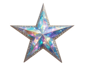 silver star isolated on white background