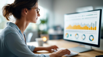 Faceless researcher reviewing behavioral data with lightbulb motivation insight creative consumer psychology digital marketing strategy analytics defocused behind with copy spa