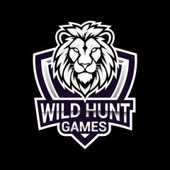 Fototapeta premium Esport Lion Head Logo - Gaming Mascot - Wild Animal - Competitive Symbol - Vector Illustration