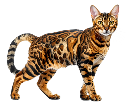 Bengal-Katze, transparenter Hintergrung, PNG