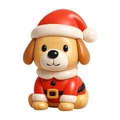 Fototapeta premium PNG Cute festive dog illustration