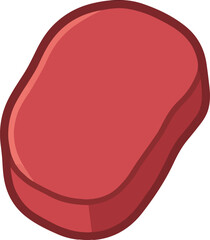 Red meat steak cartoon graphic food